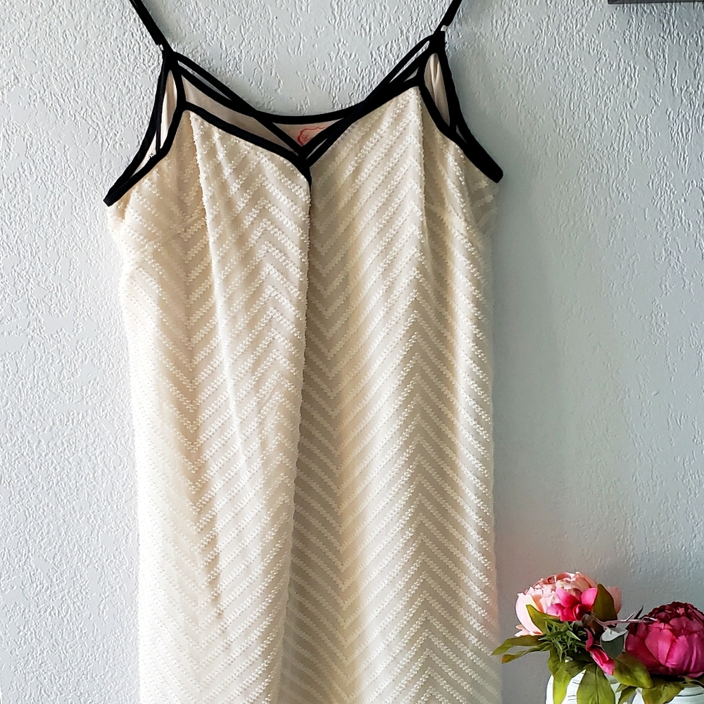 Emmeline Black and White Retro Dress